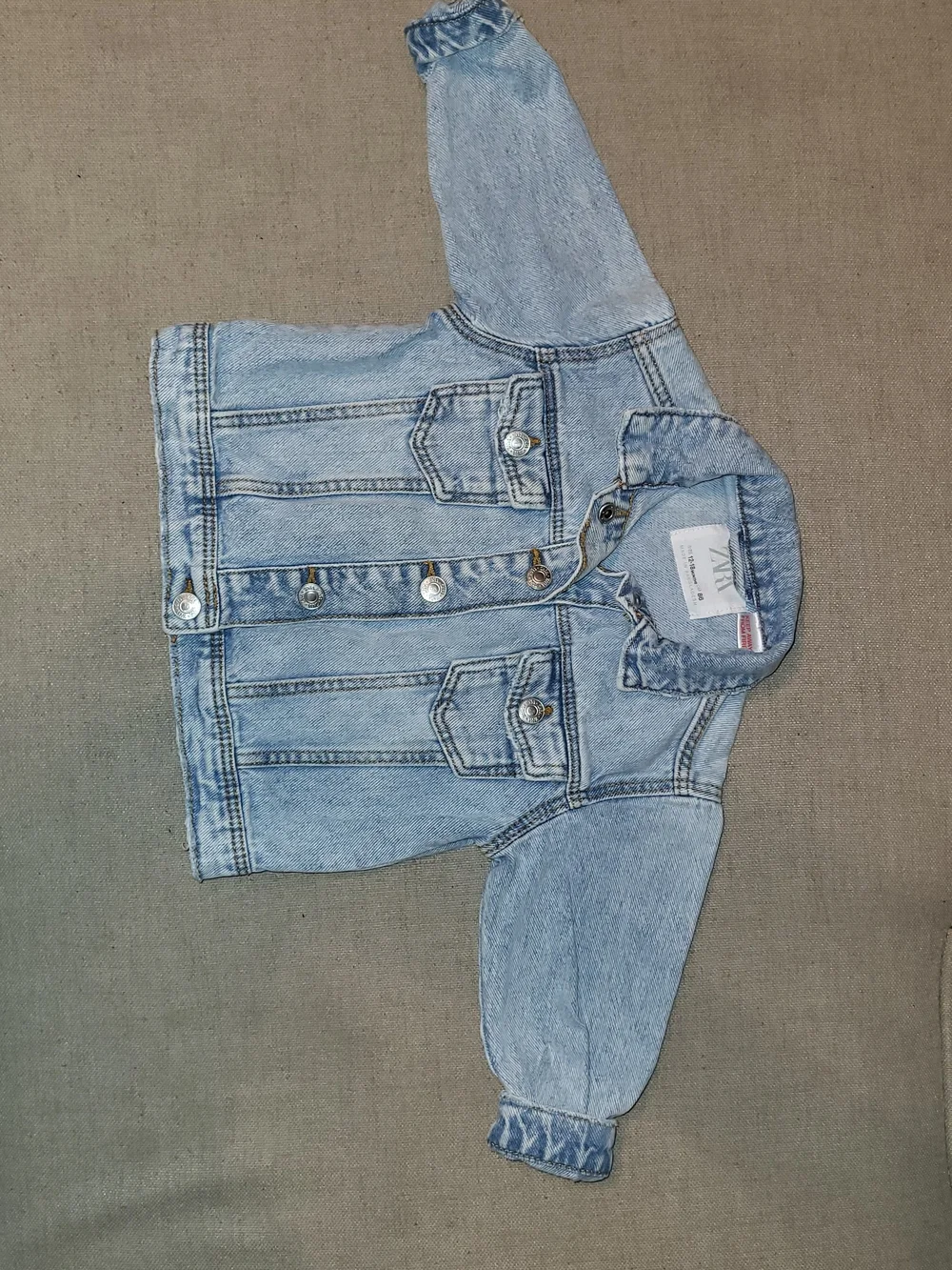 Zara Light Wash Kids Denim Jacket - Classic Jean Jacket, 100% Cotton
